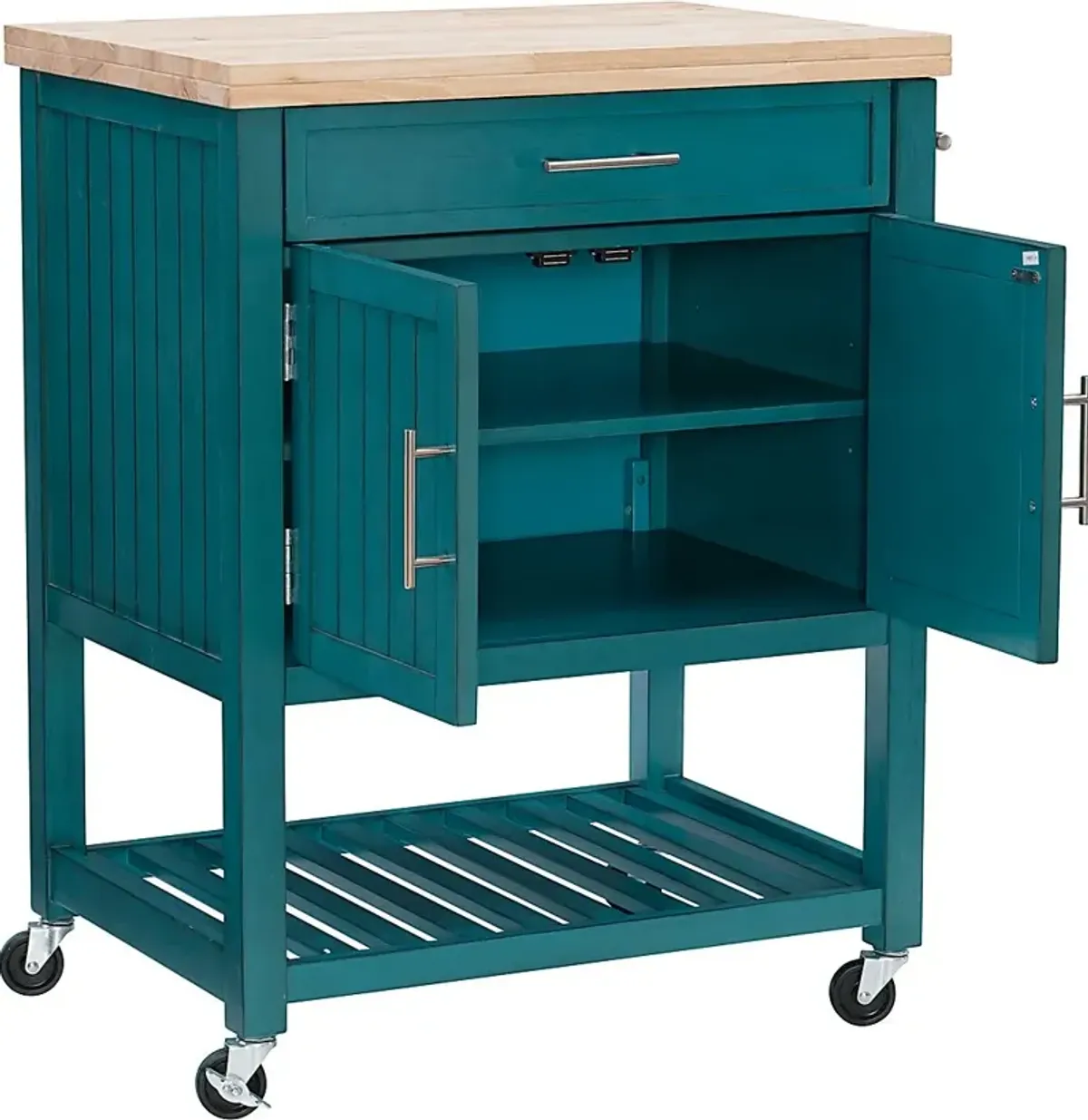 Gwendoline Teal Bar Cart