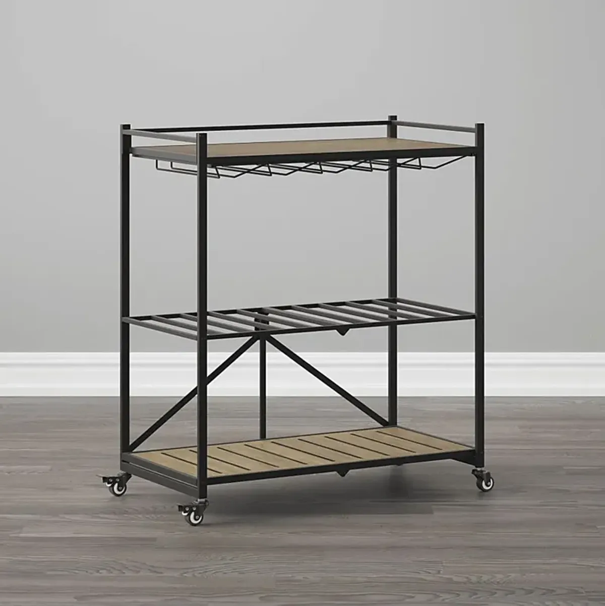 Bangerter Taupe Bar Cart