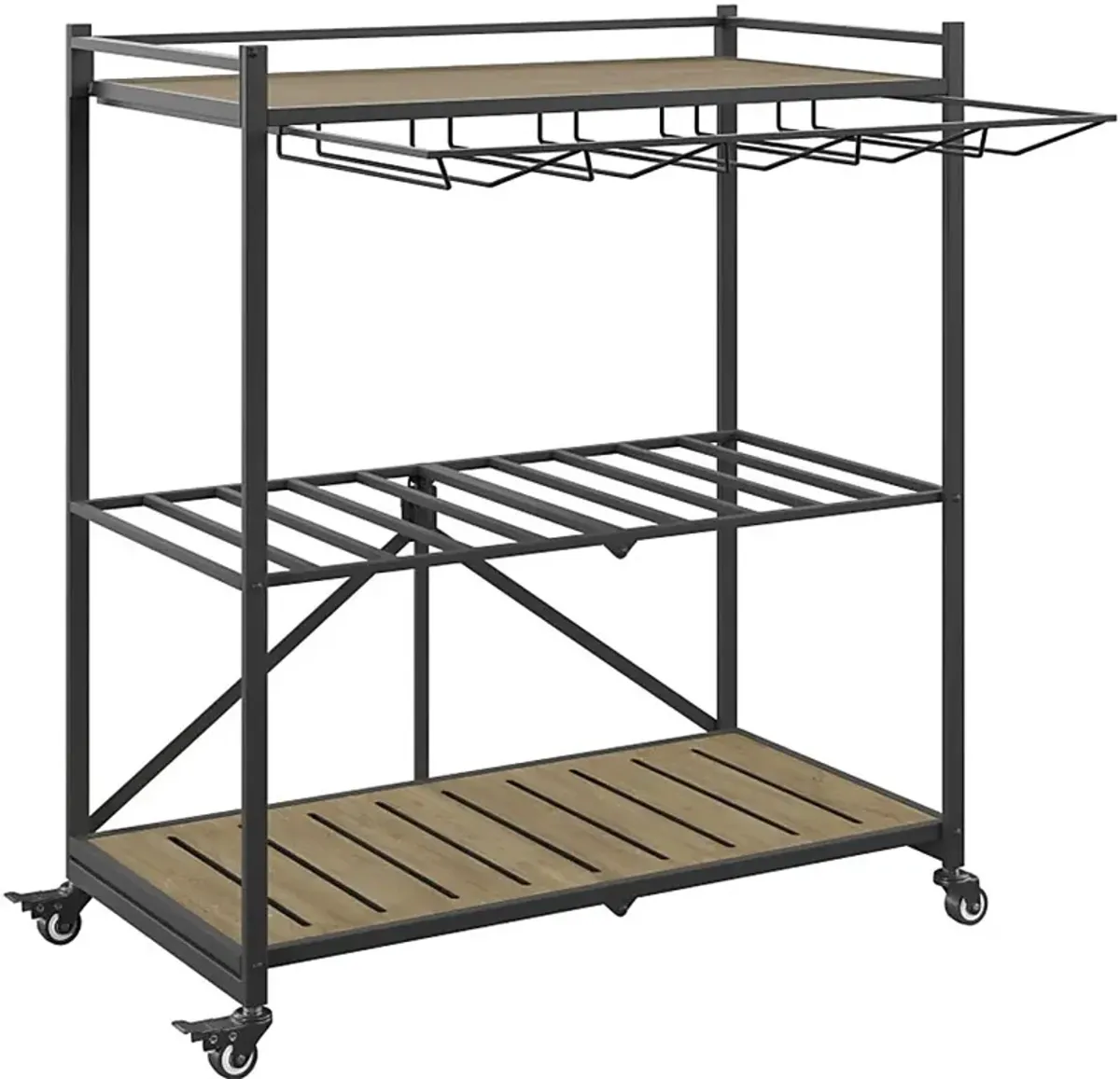 Bangerter Taupe Bar Cart