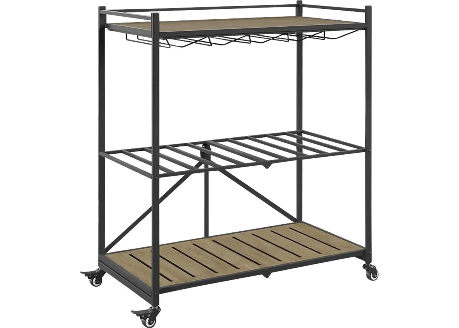 Bangerter Taupe Bar Cart