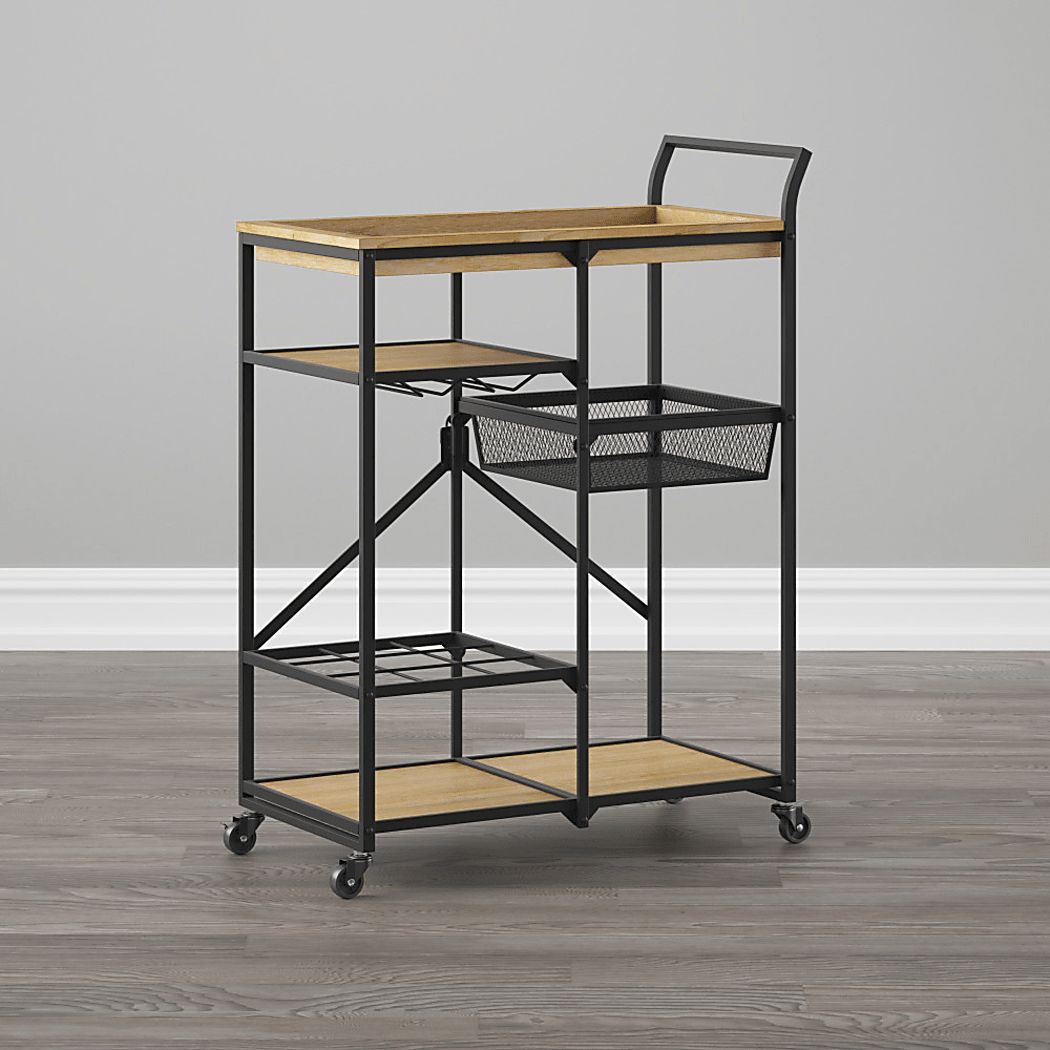 Claybourne Light Brown Bar Cart