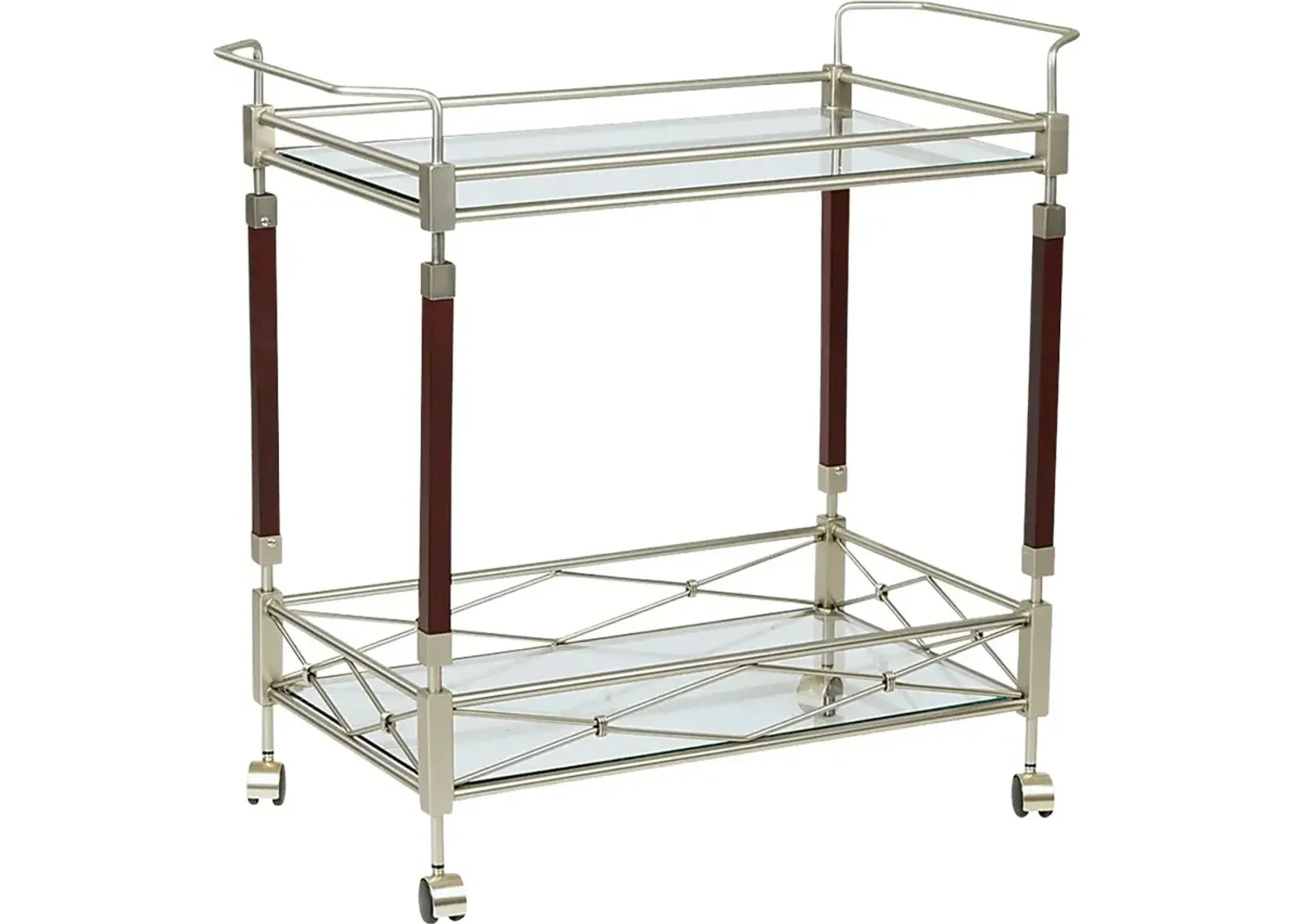 Brabec Silver Bar Cart