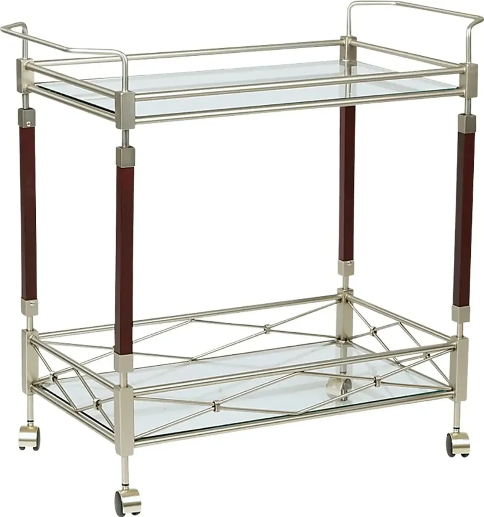 Brabec Silver Bar Cart