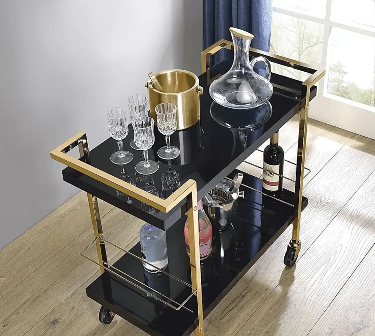 Baddsley Black Bar Cart