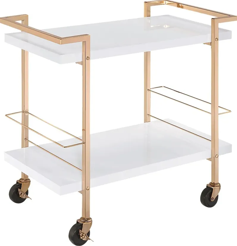 Baffeton White Bar Cart