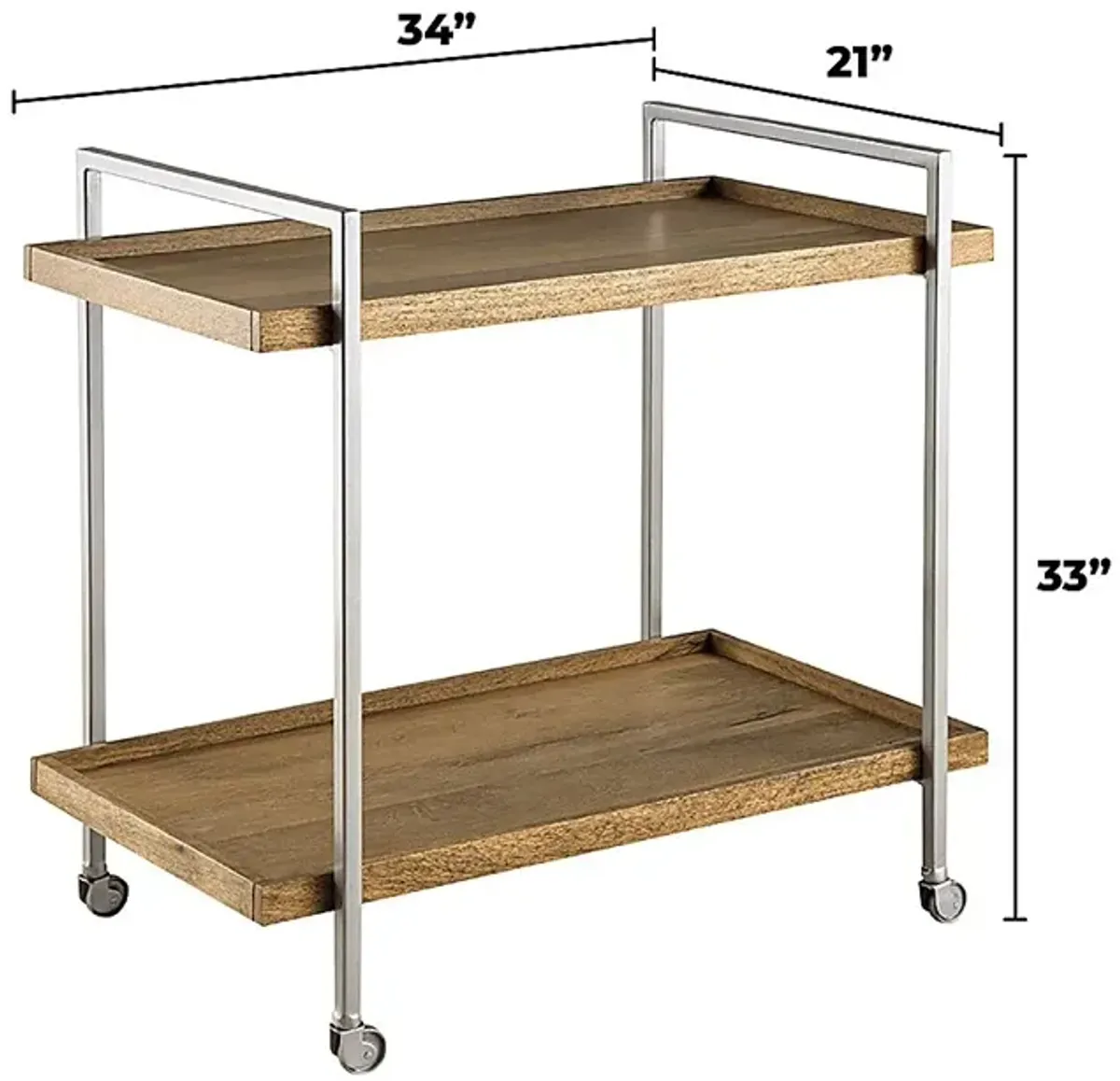 Caldicot Brown Bar Cart