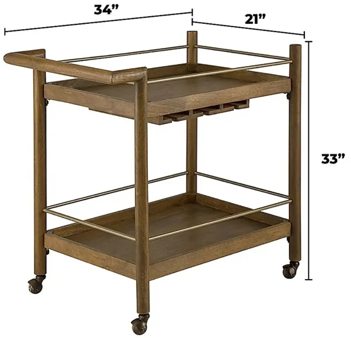 Calie Brown Bar Cart