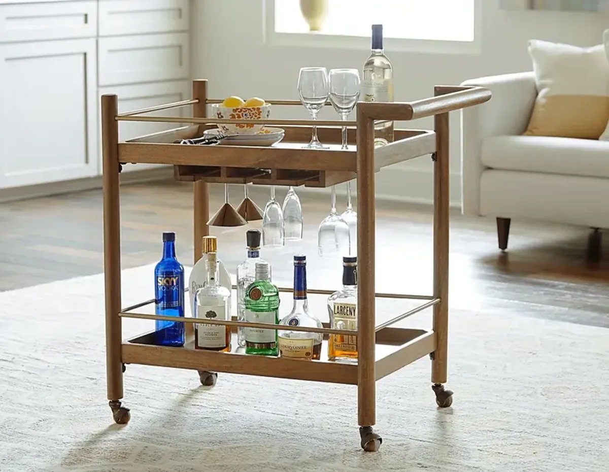 Calie Brown Bar Cart