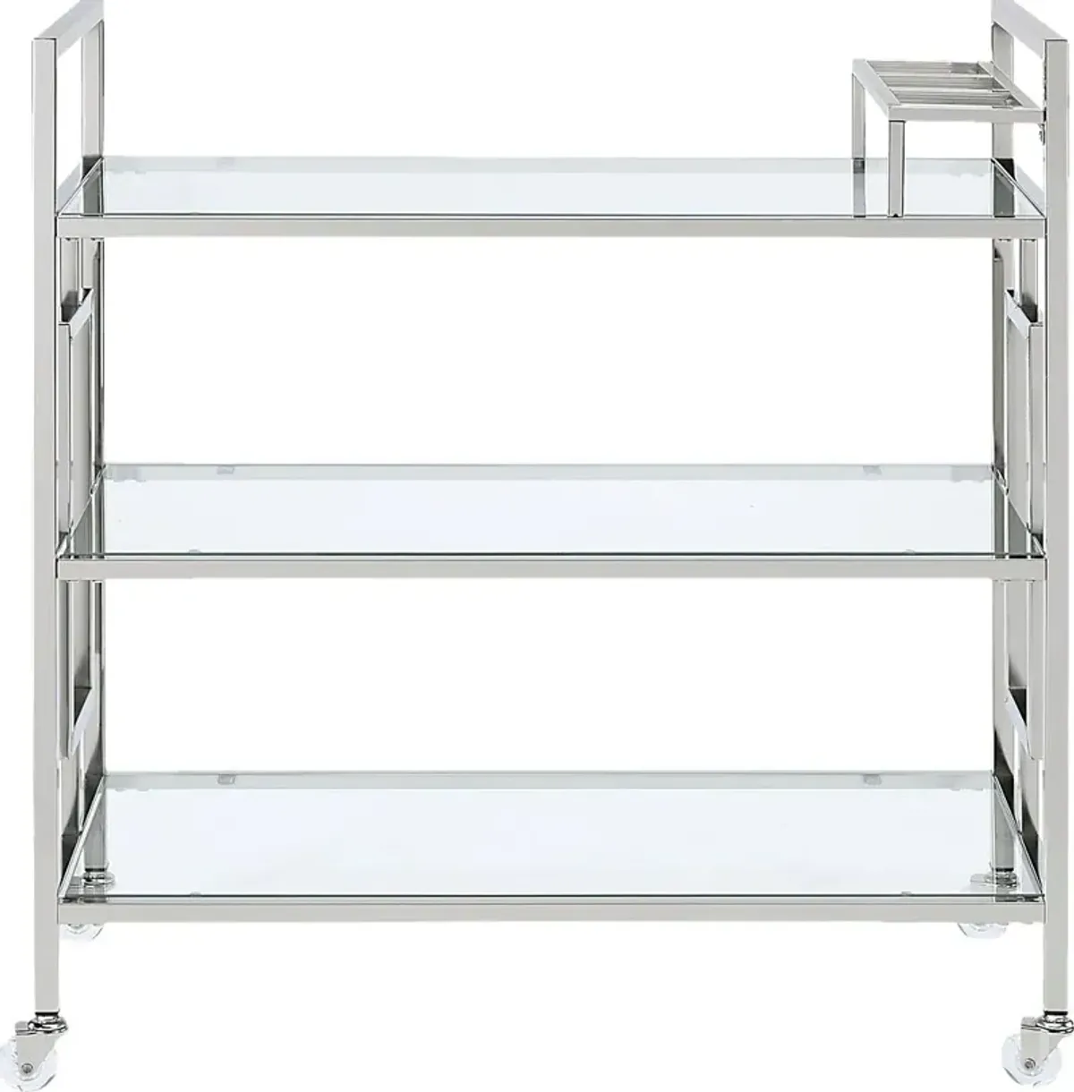 Flournoy Chrome Bar Cart