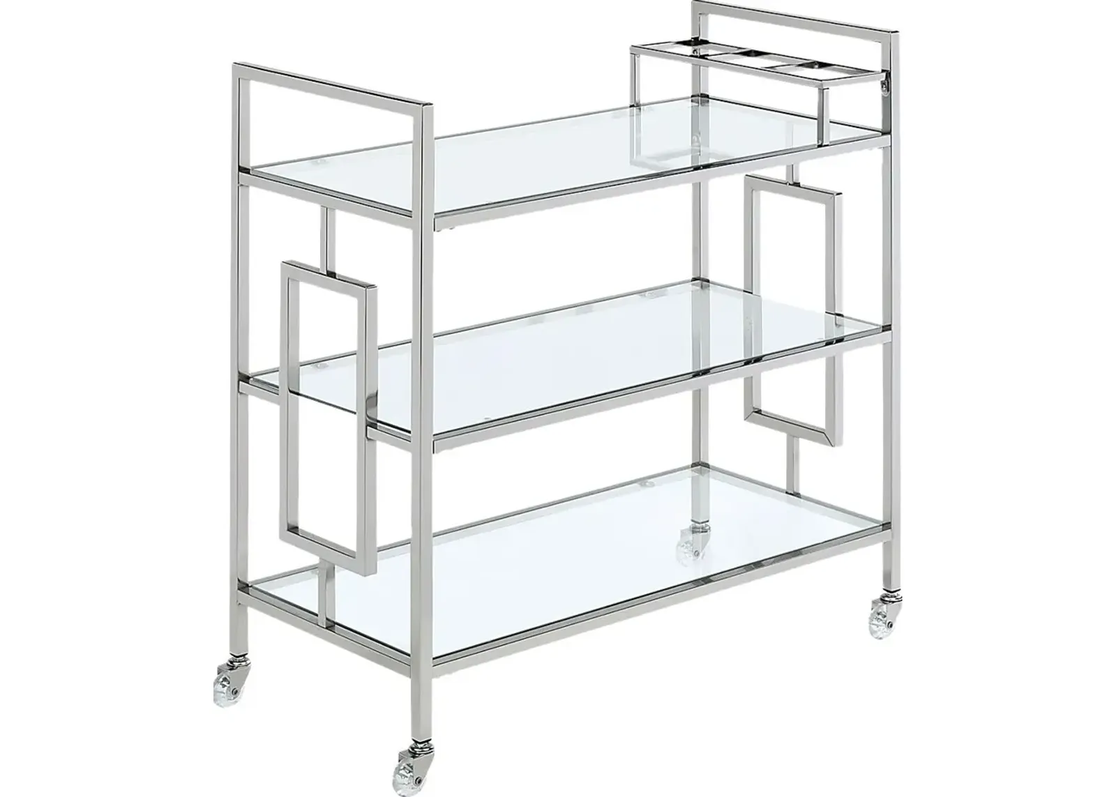 Flournoy Chrome Bar Cart