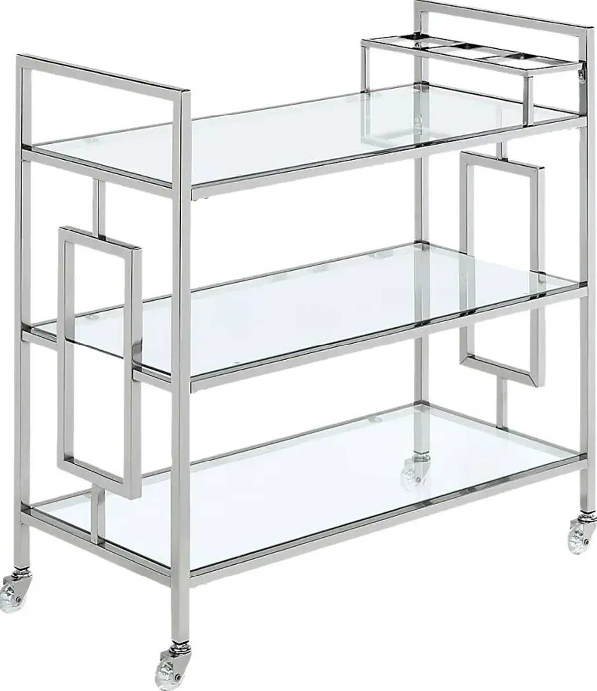 Flournoy Chrome Bar Cart