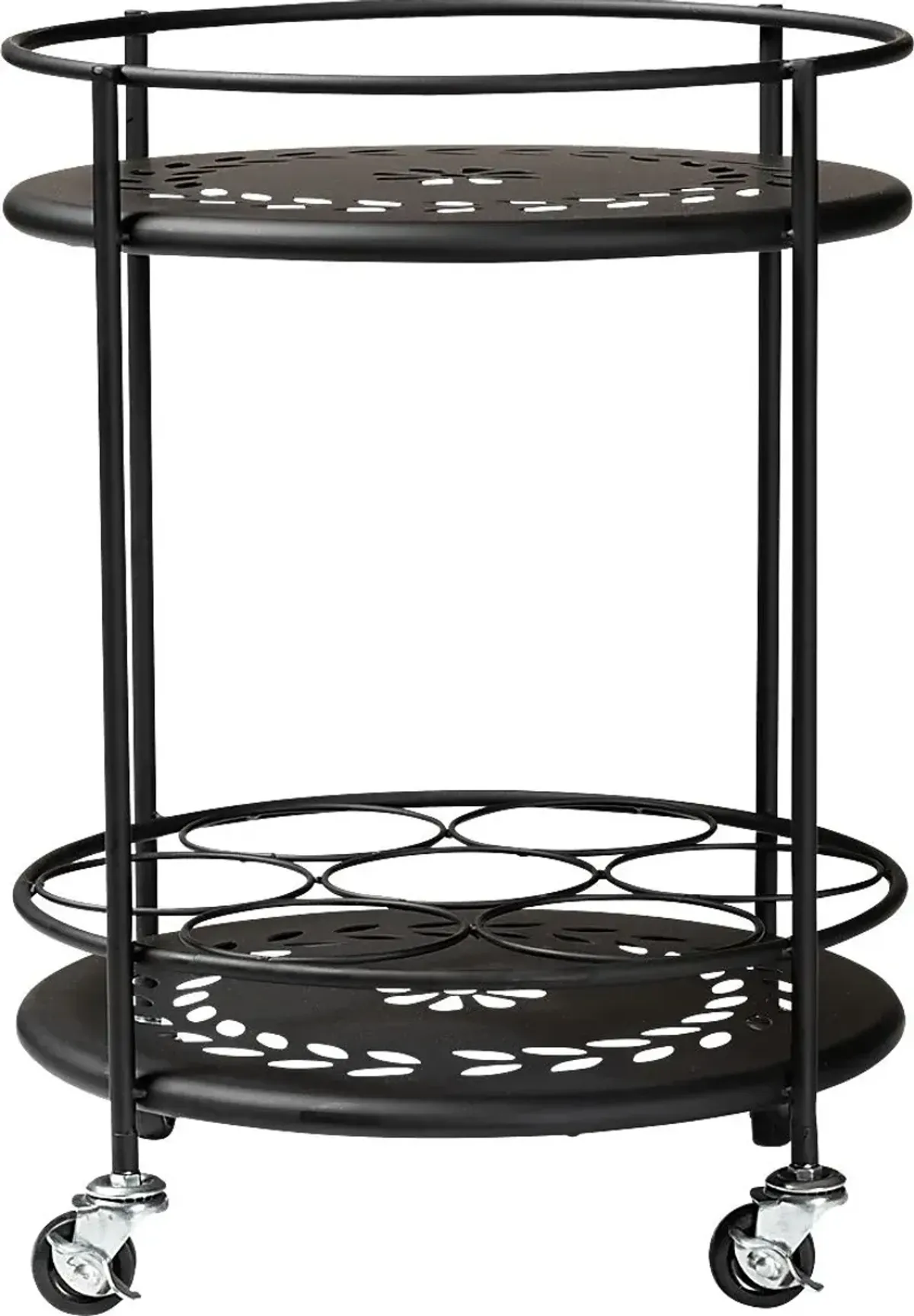 Keathley Black Kitchen Cart