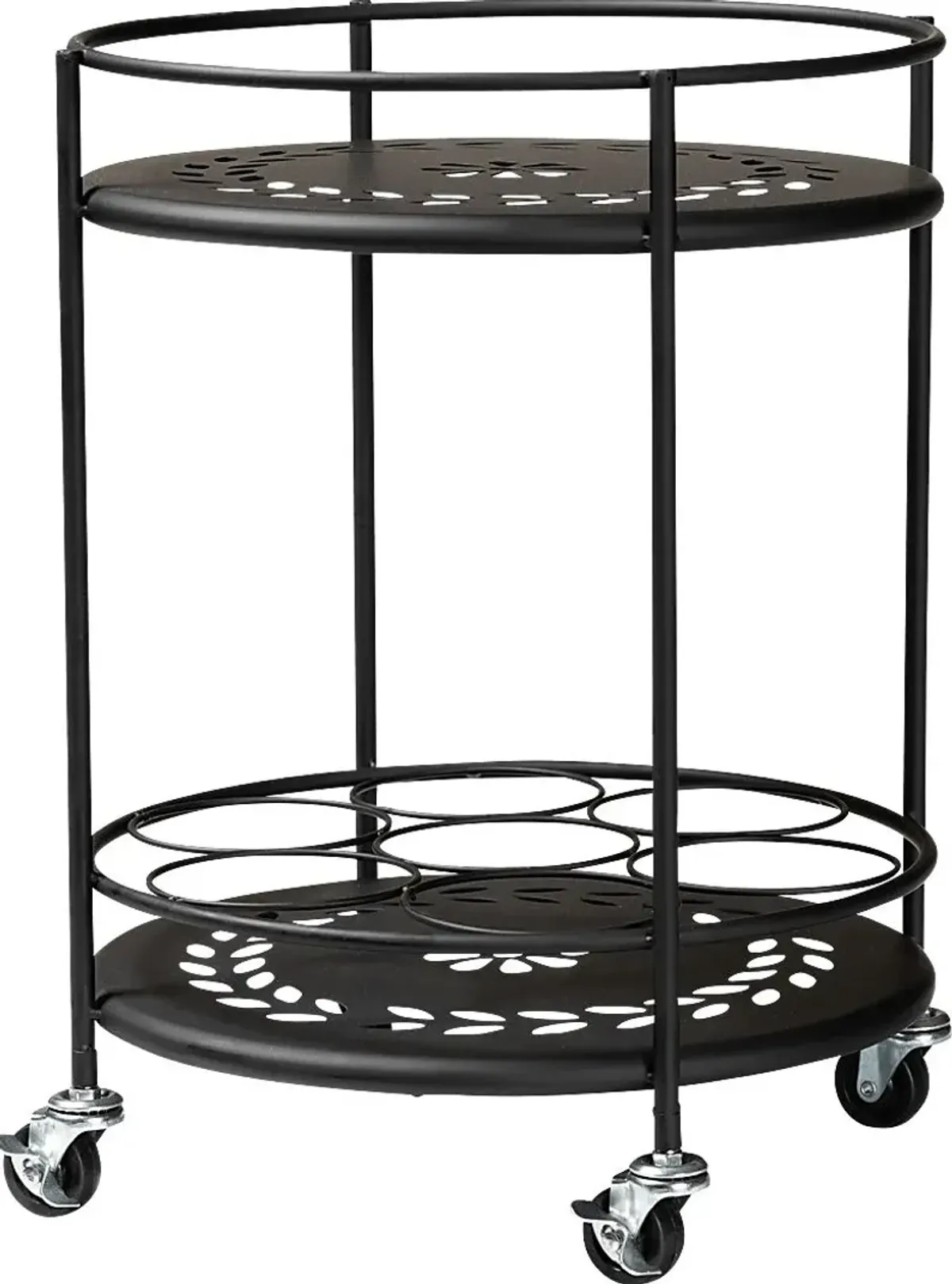 Keathley Black Kitchen Cart