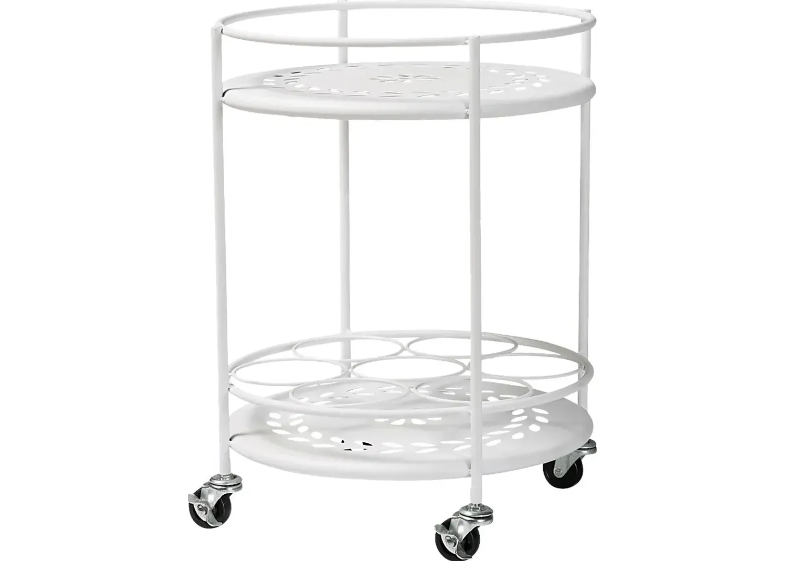 Keathley White Kitchen Cart