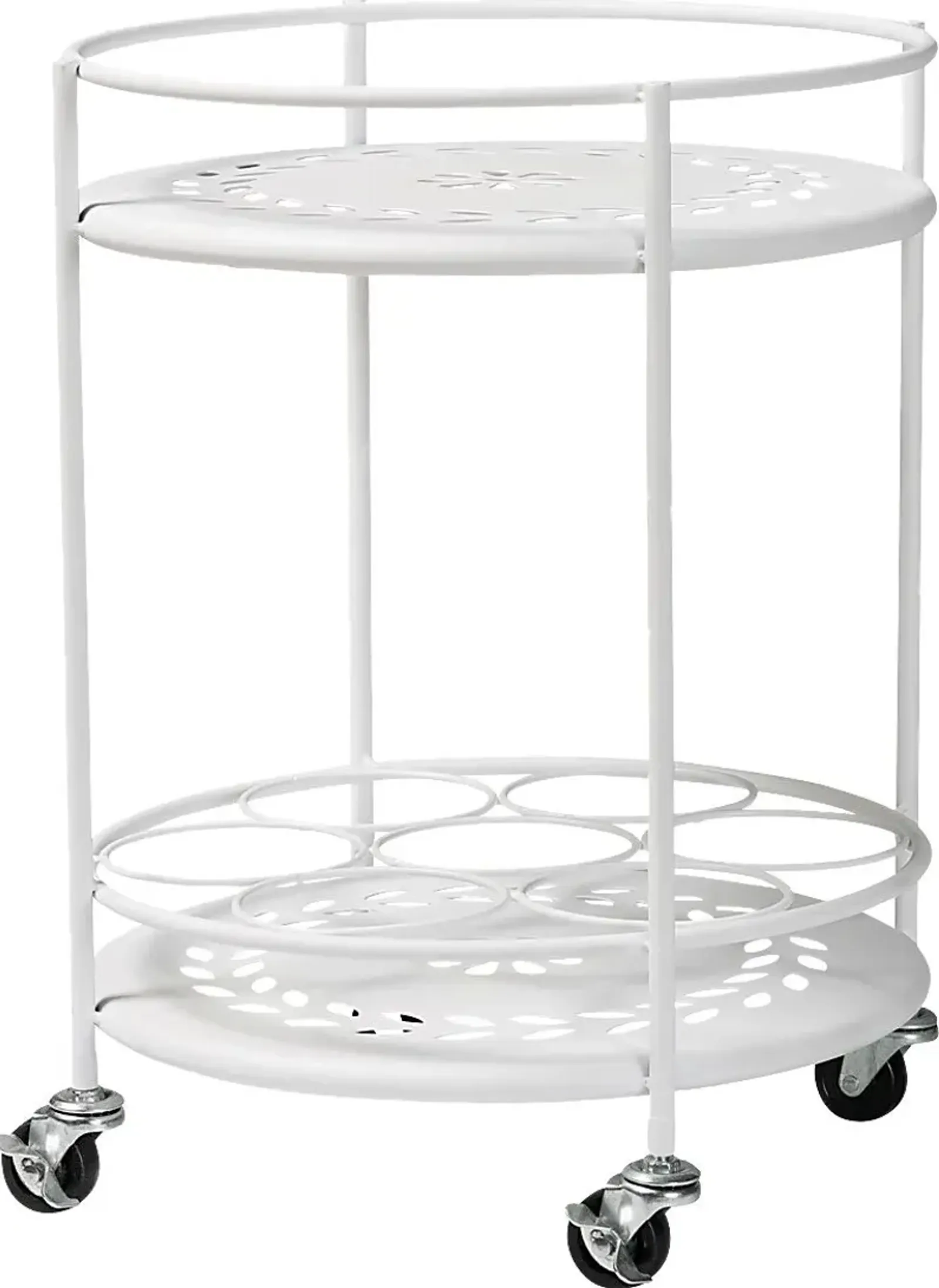 Keathley White Kitchen Cart