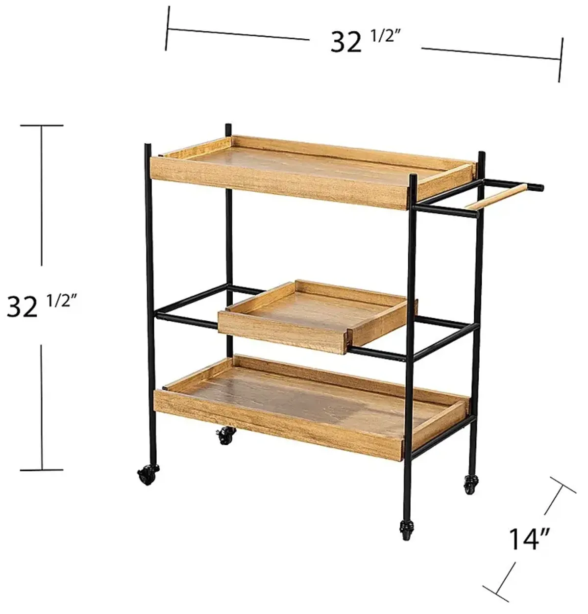 Monodra Natural Bar Cart