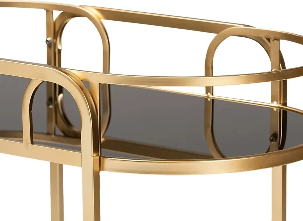 Alrose Gold Bar Cart