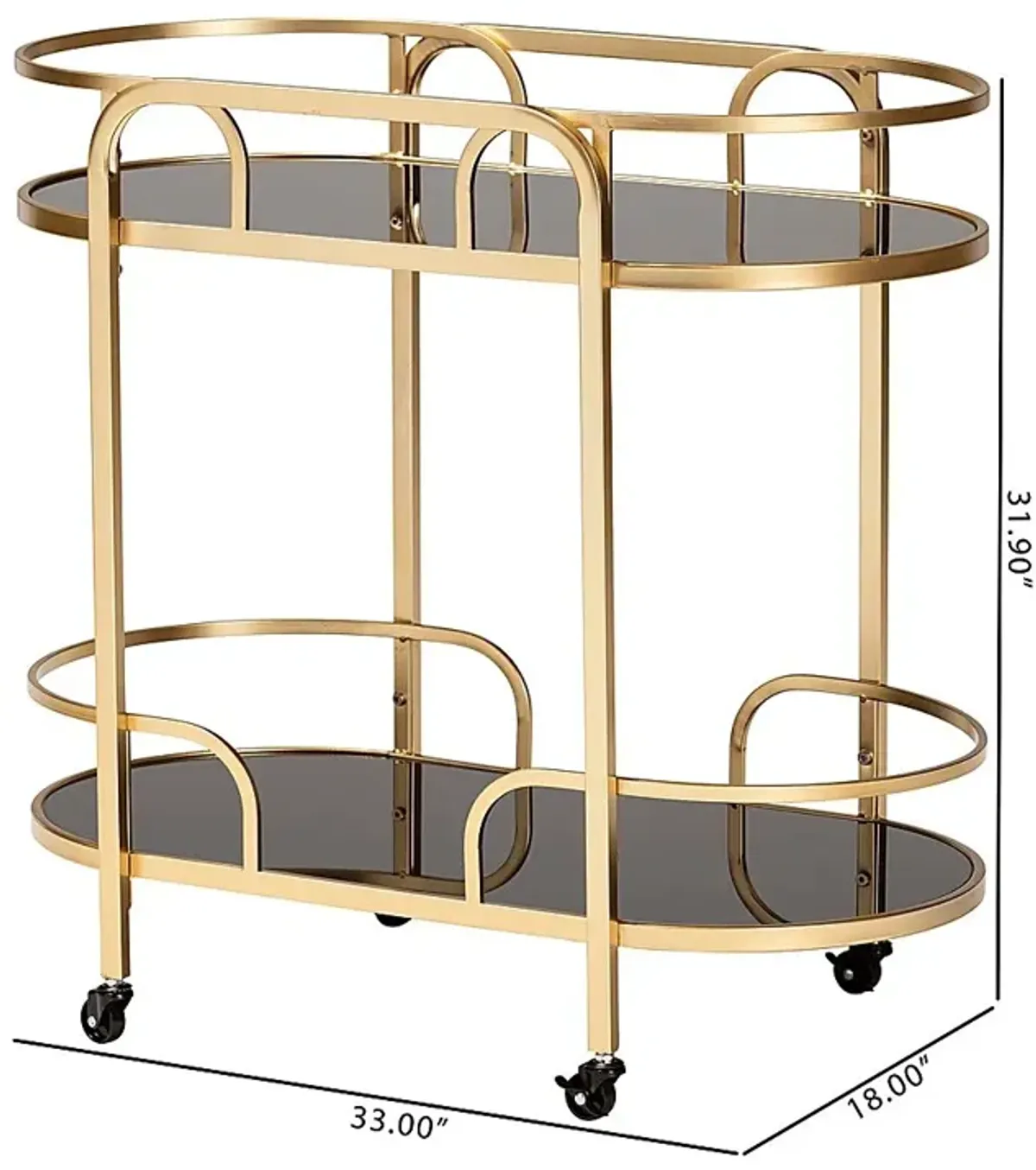 Alrose Gold Bar Cart