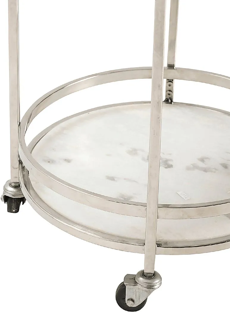 Ludson Silver Bar Cart