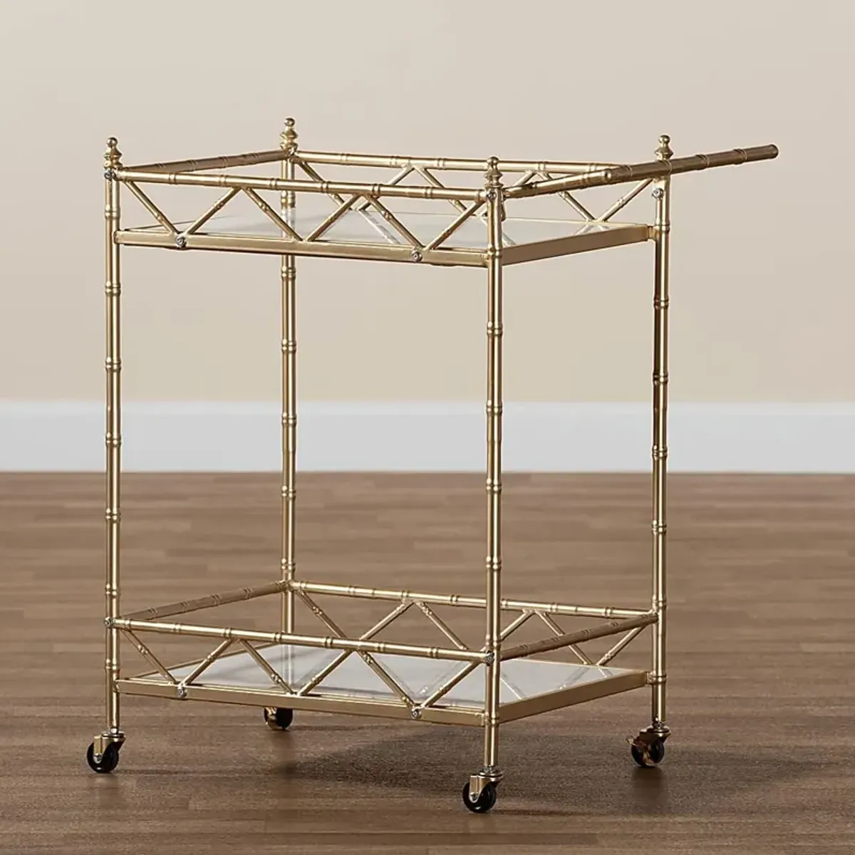 Ethelyn Gold Bar Cart