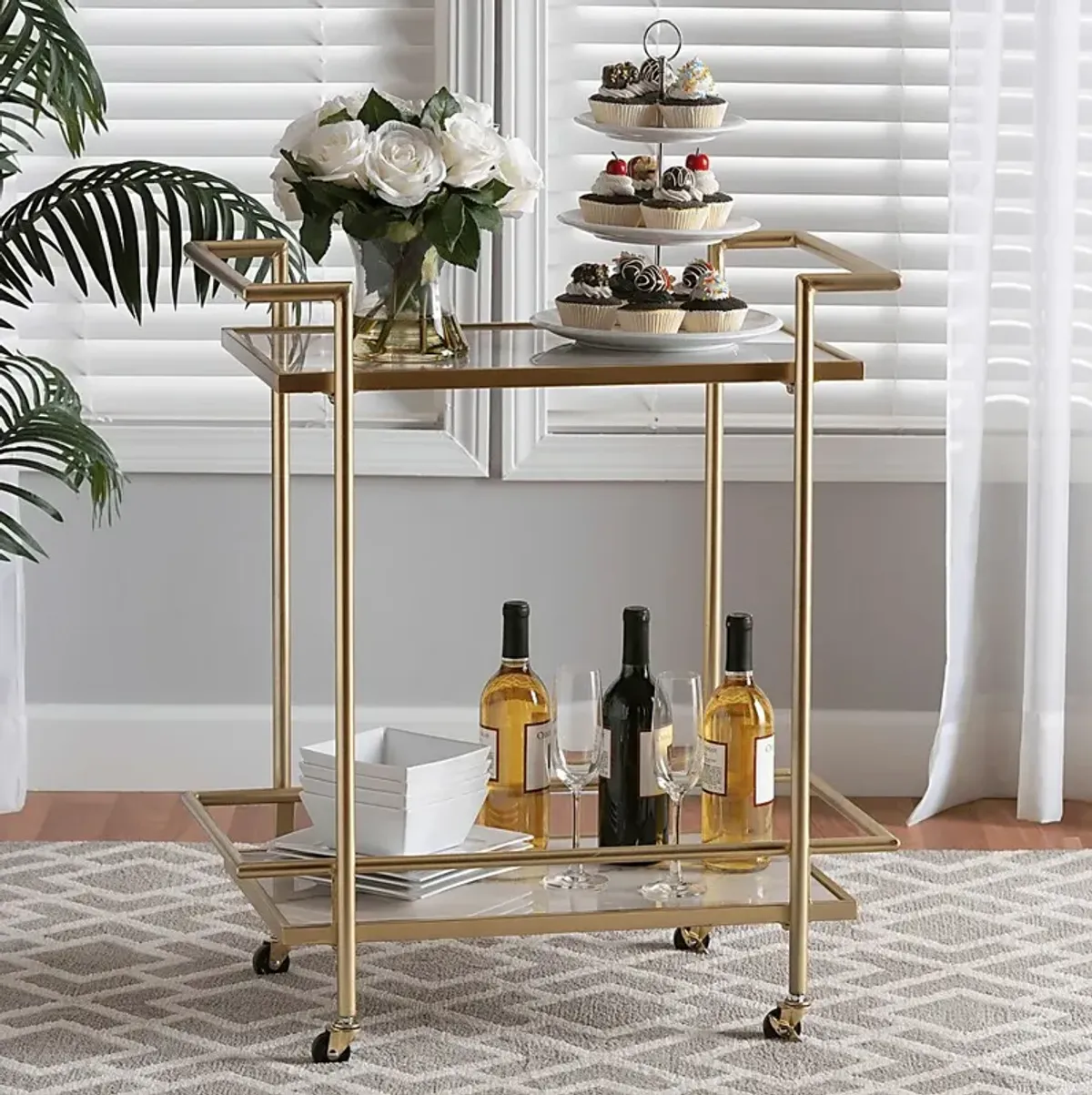 Foeller Gold Bar Cart