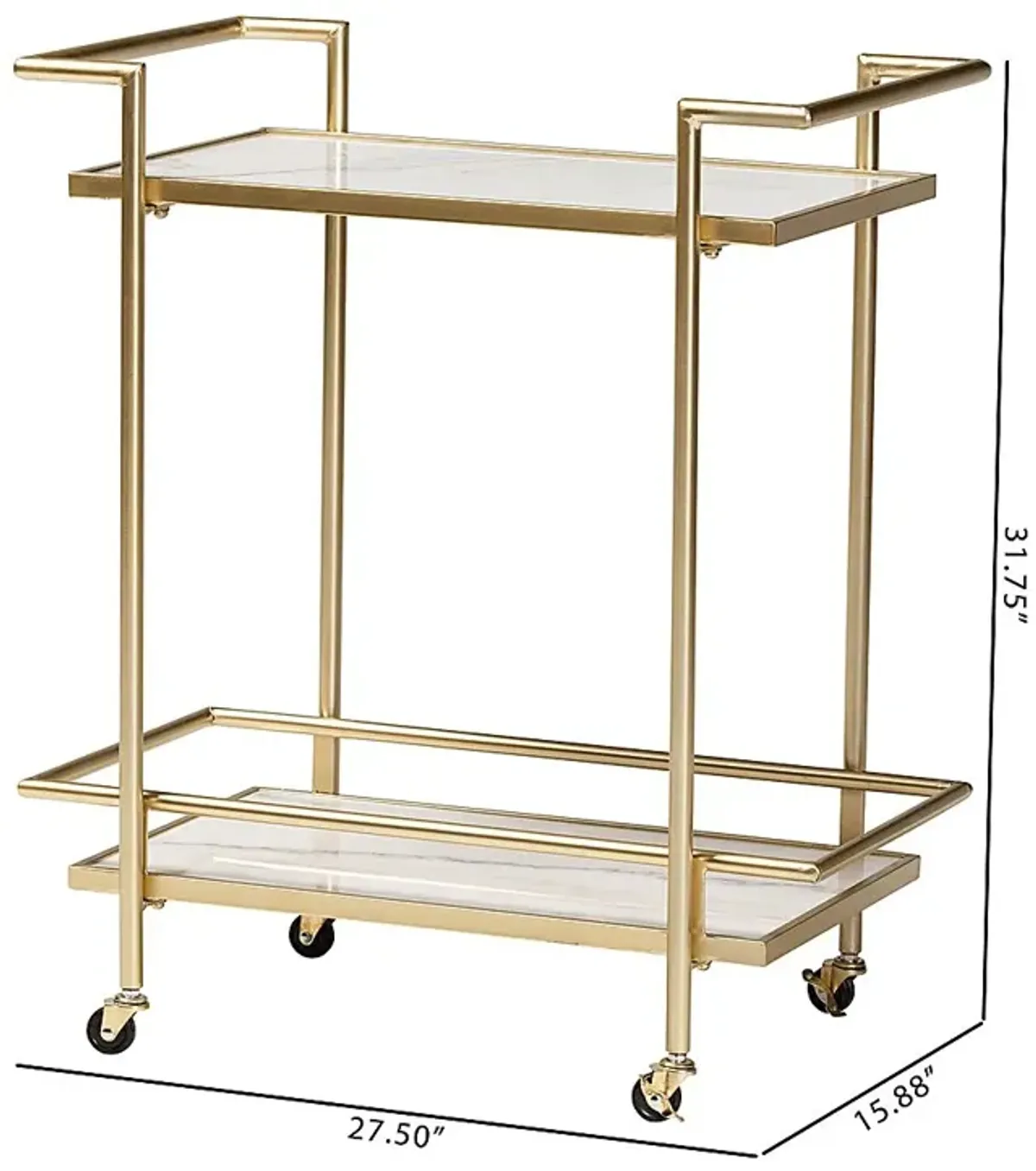 Foeller Gold Bar Cart