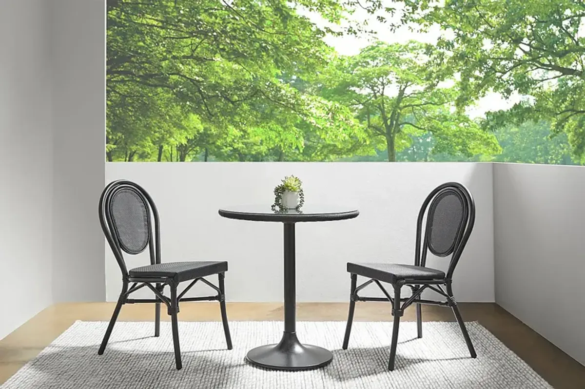 Gately Black Bistro Table