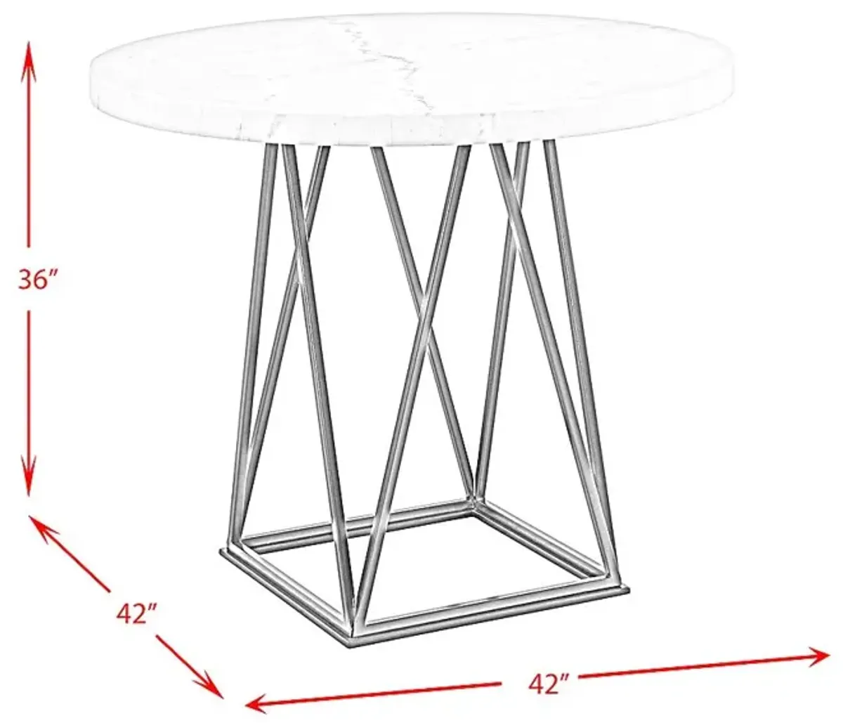 Bahan White Counter Height Table