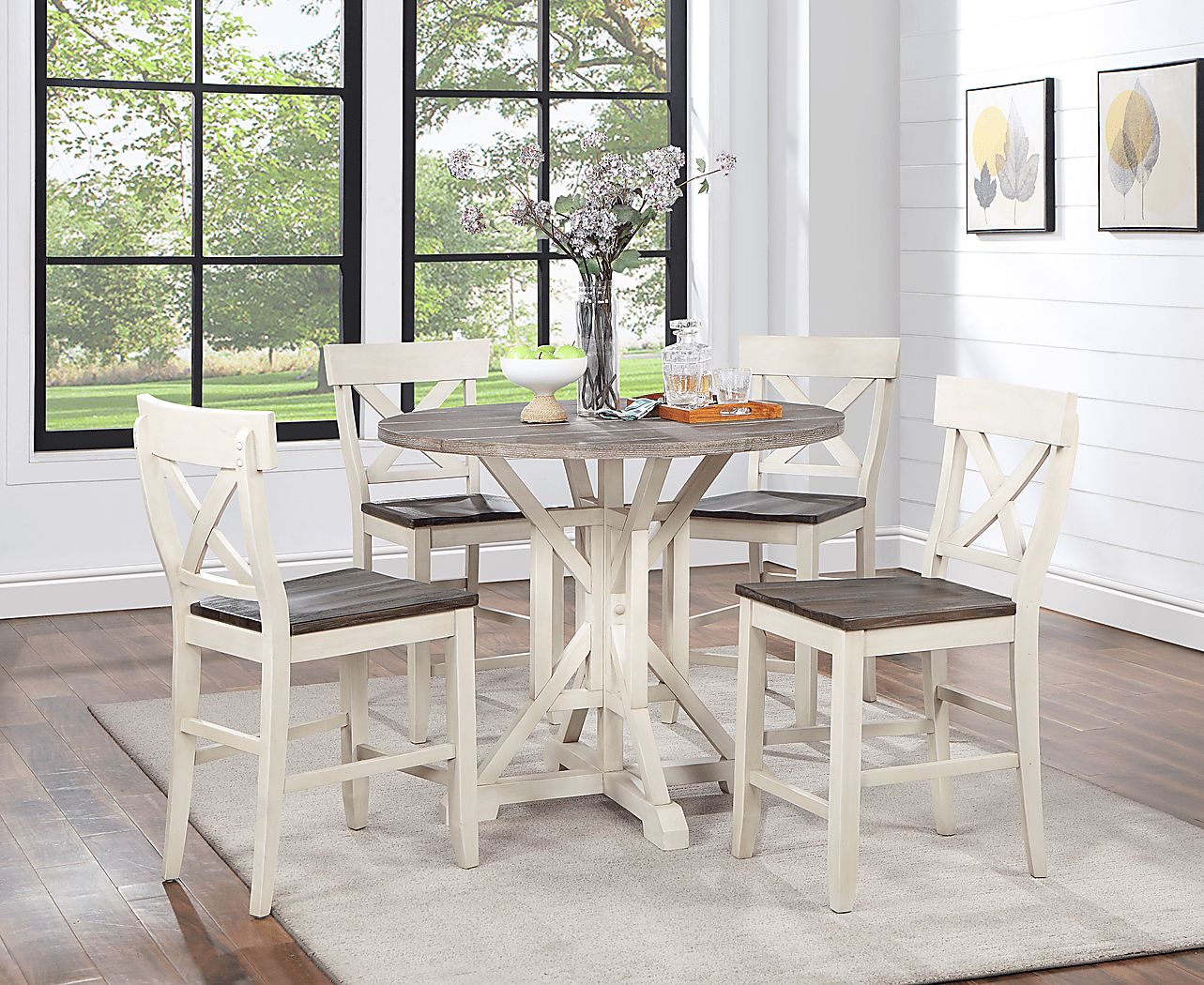 Airymeadows Cream Counter Height Dining Table