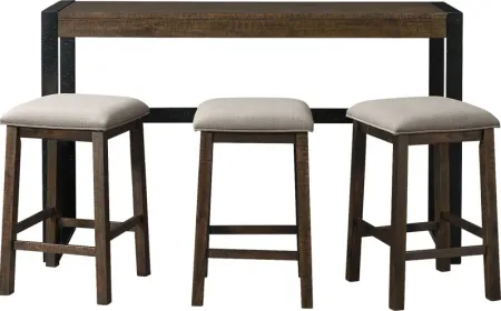 Knobdale Brown Bar Table Set