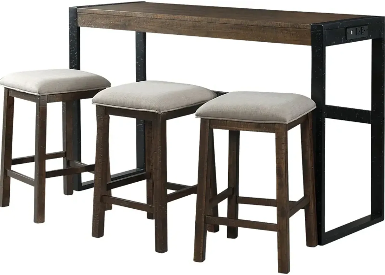 Knobdale Brown Bar Table Set