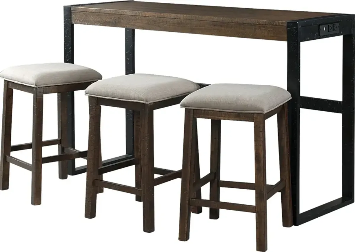 Knobdale Brown Bar Table Set