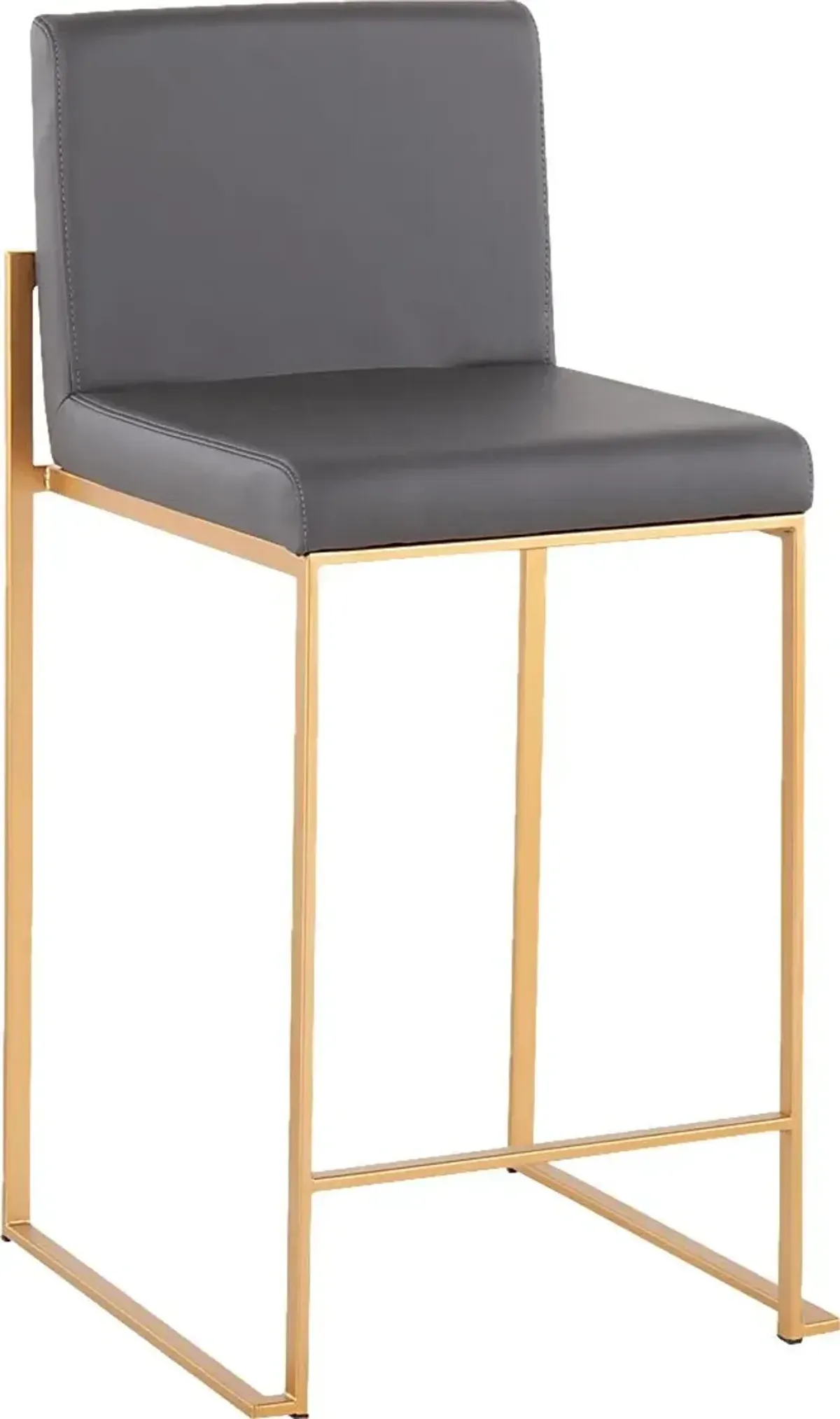 Nowotny Gray Gold Counter Height Stool Set of 2