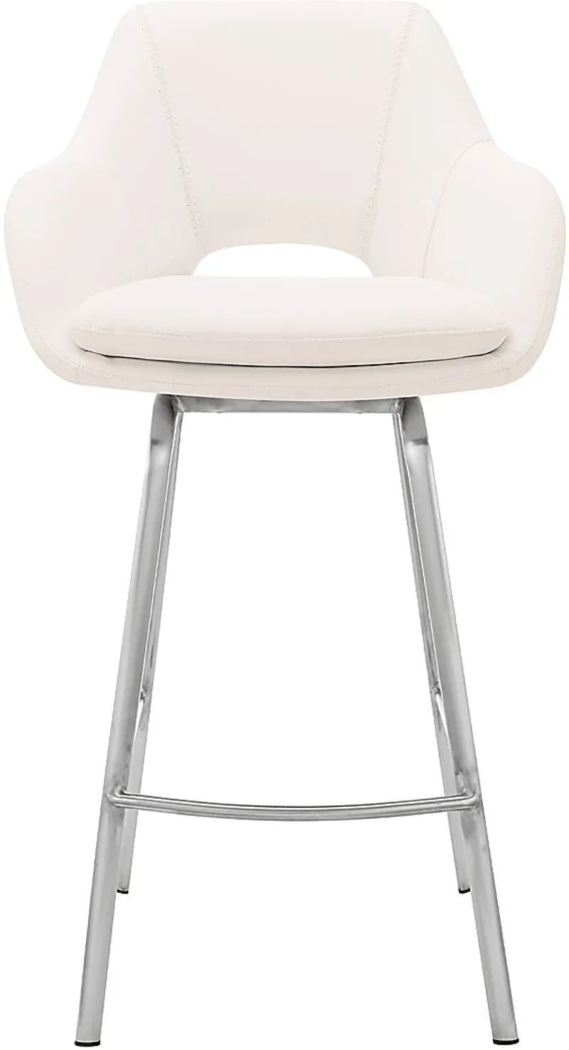 Aurenna II White Counter Height Stool