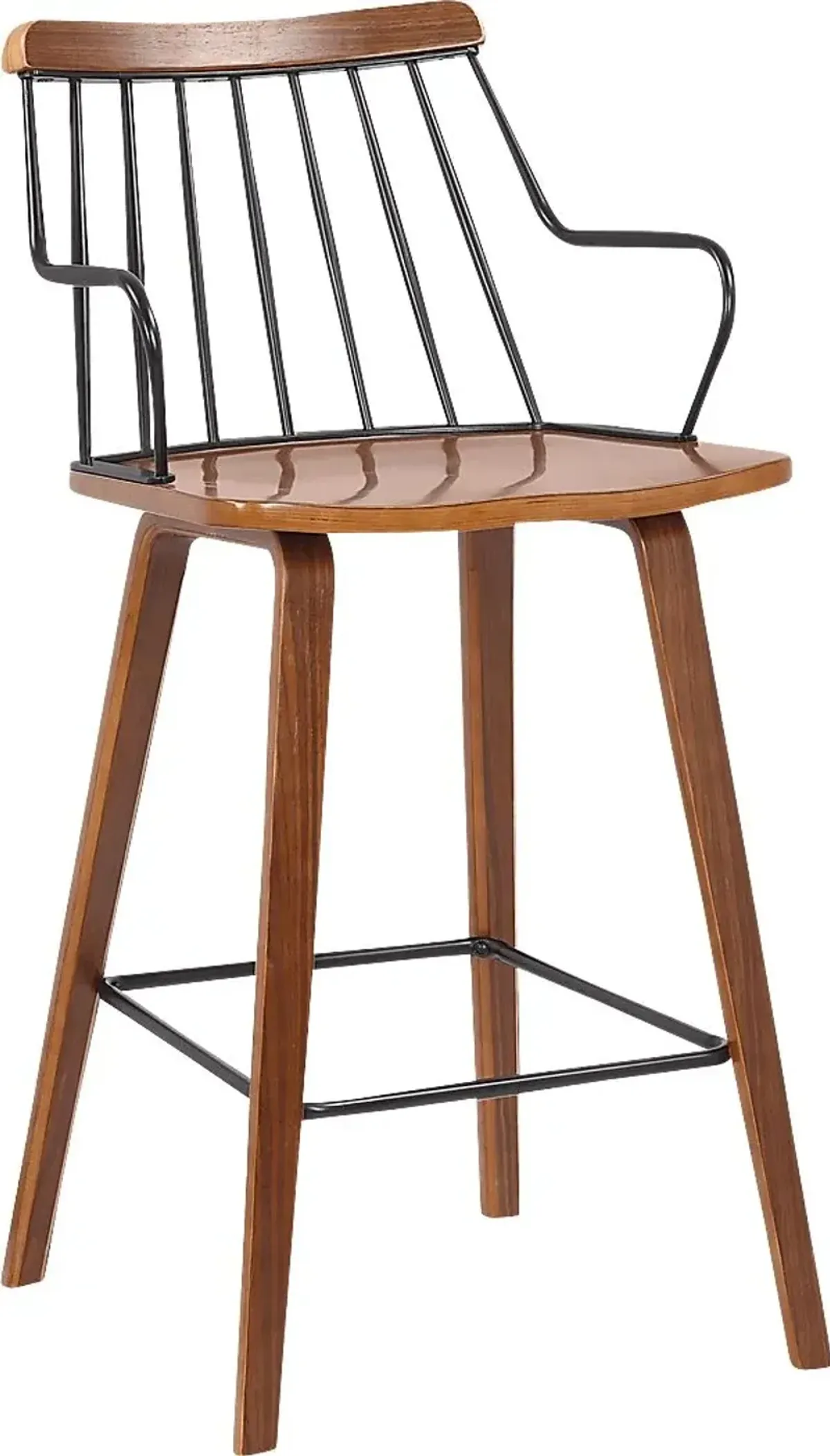 Gileslane Walnut Counter Height Stool