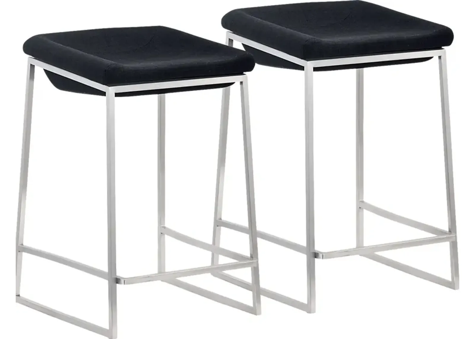 Xantho Dark Gray Counter Height Stool, Set of 2