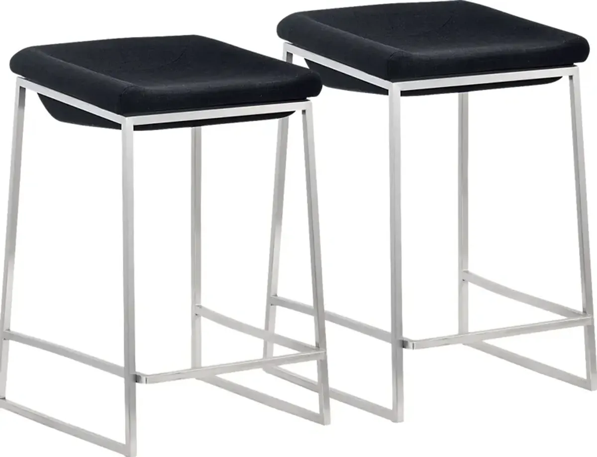 Xantho Dark Gray Counter Height Stool, Set of 2