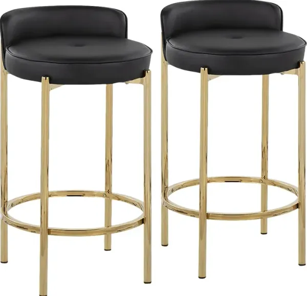 Bannon I Black Counter Stool Set of 2