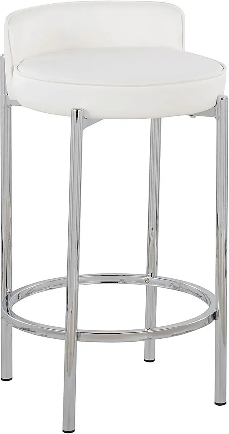 Bannon II White Counter Stool Set of 2