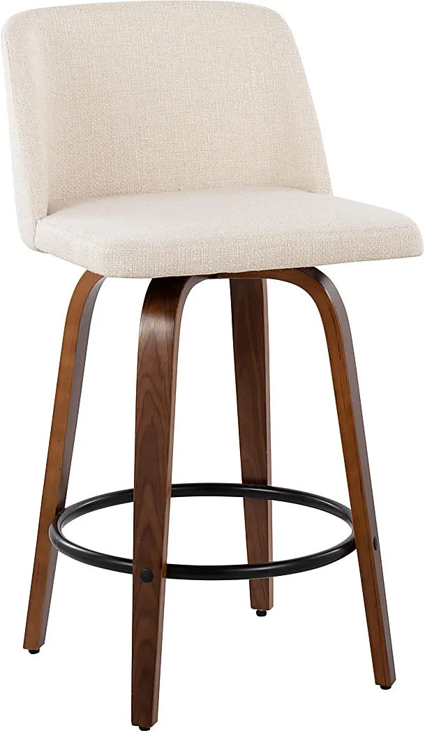 Clyo I Cream Counter Stool Set of 2