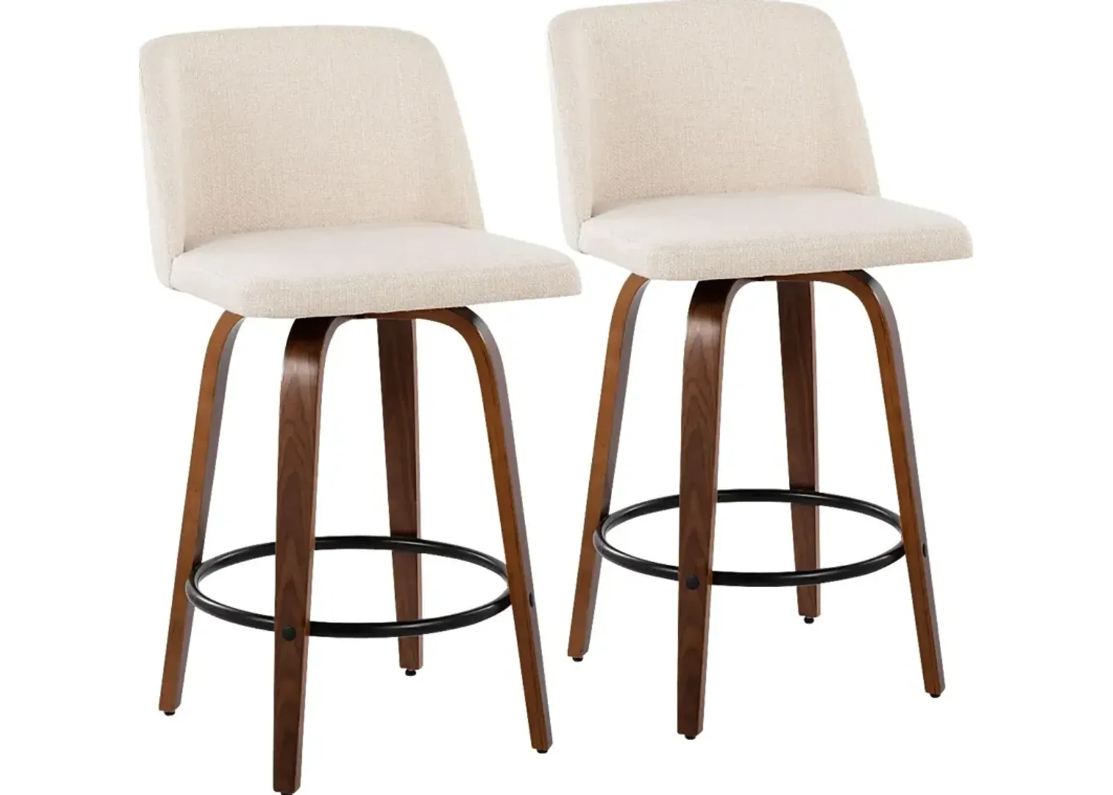 Clyo I Cream Counter Stool Set of 2