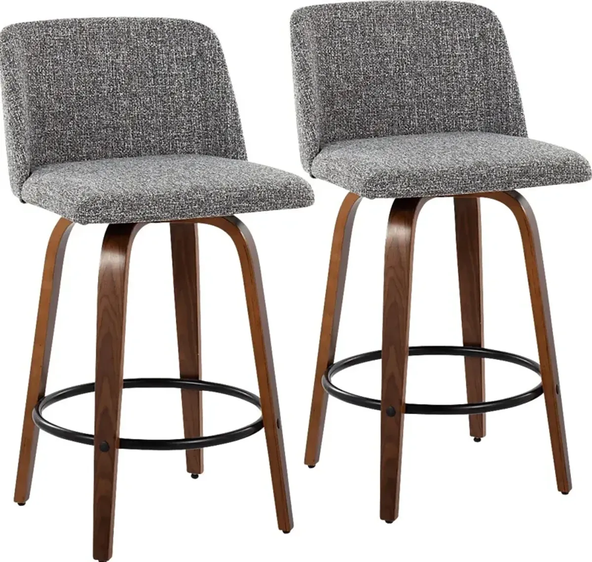 Clyo I Gray Counter Stool Set of 2