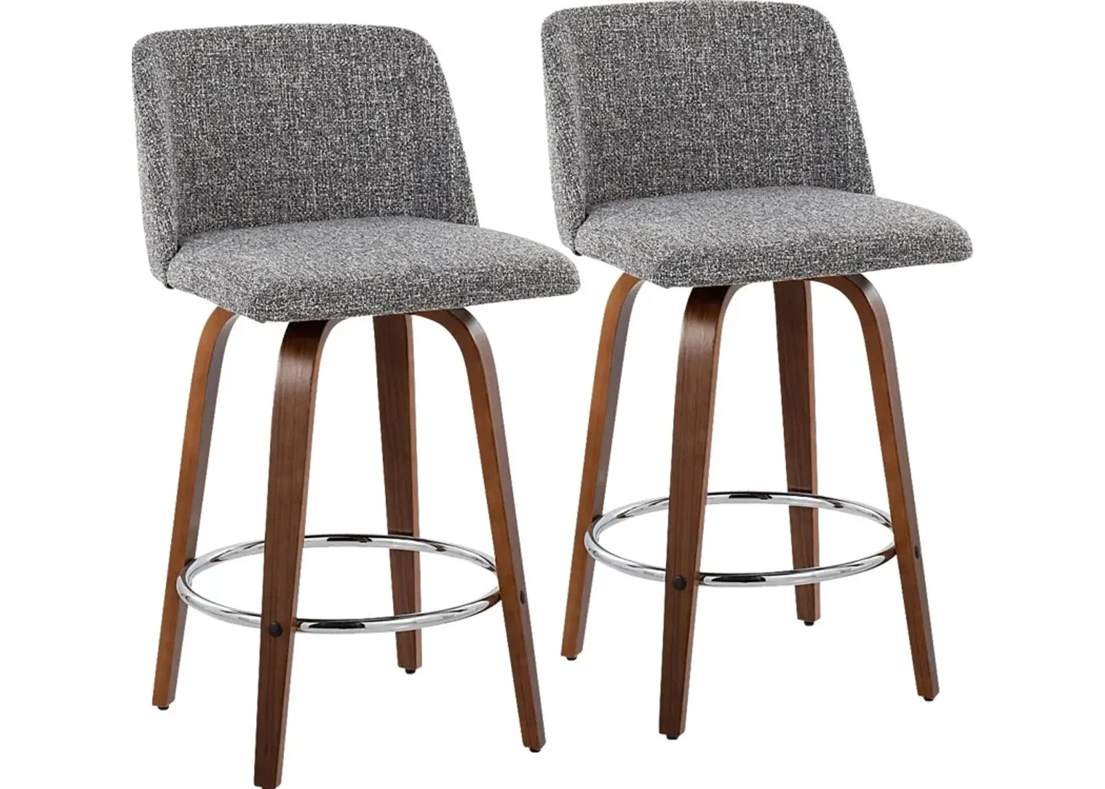 Clyo II Gray Counter Stool Set of 2