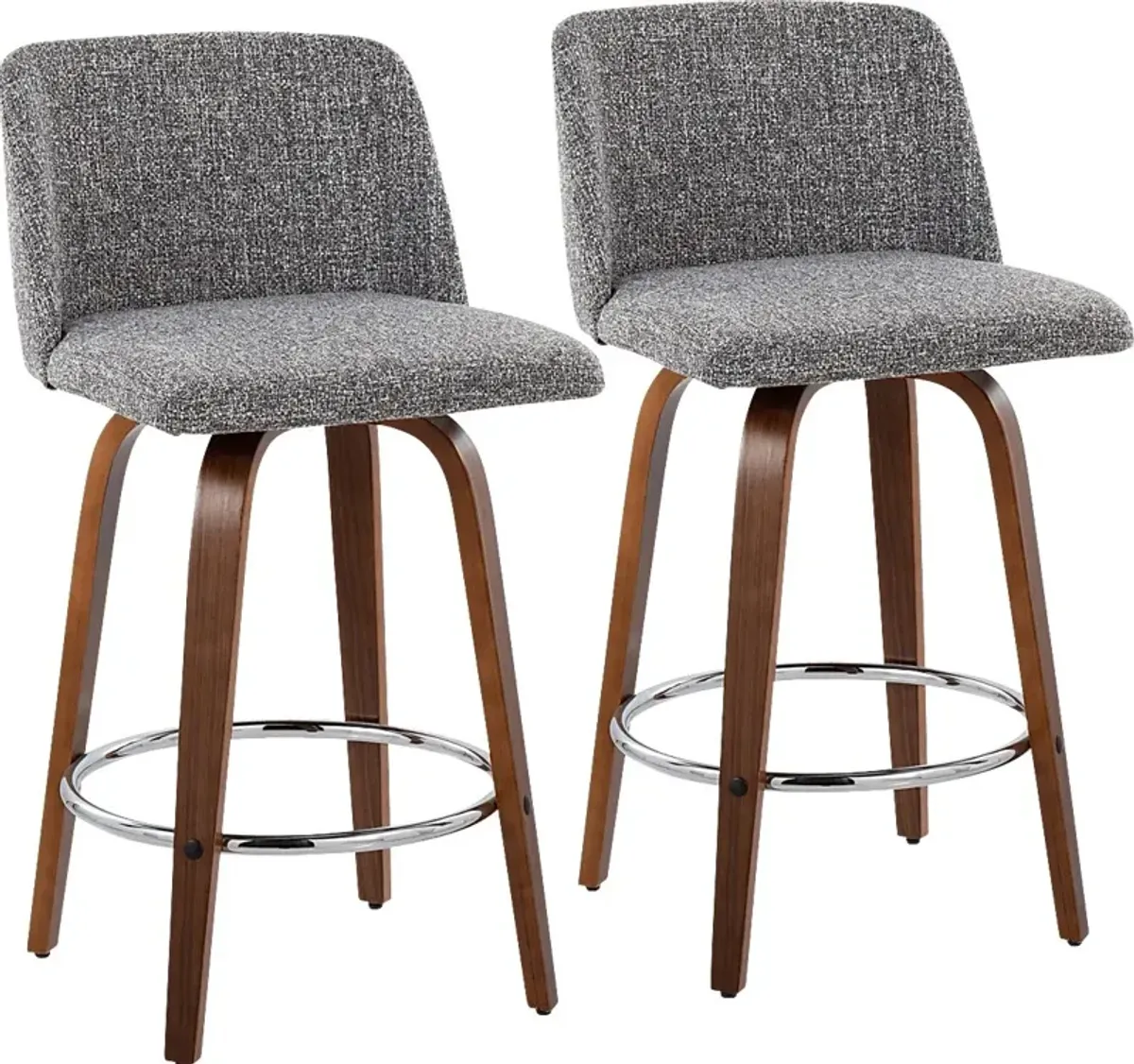 Clyo II Gray Counter Stool Set of 2