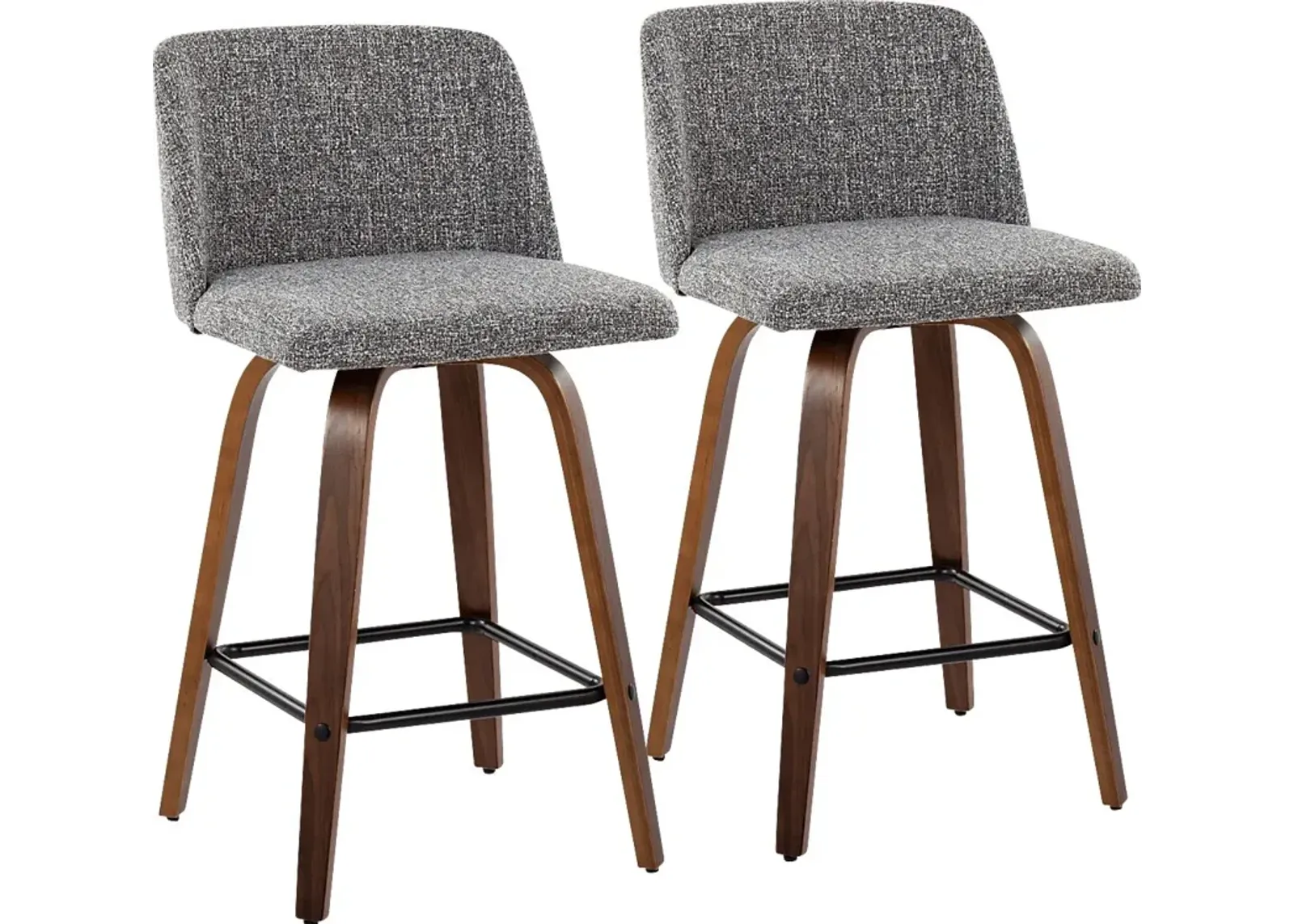 Clyo III Gray Counter Stool Set of 2