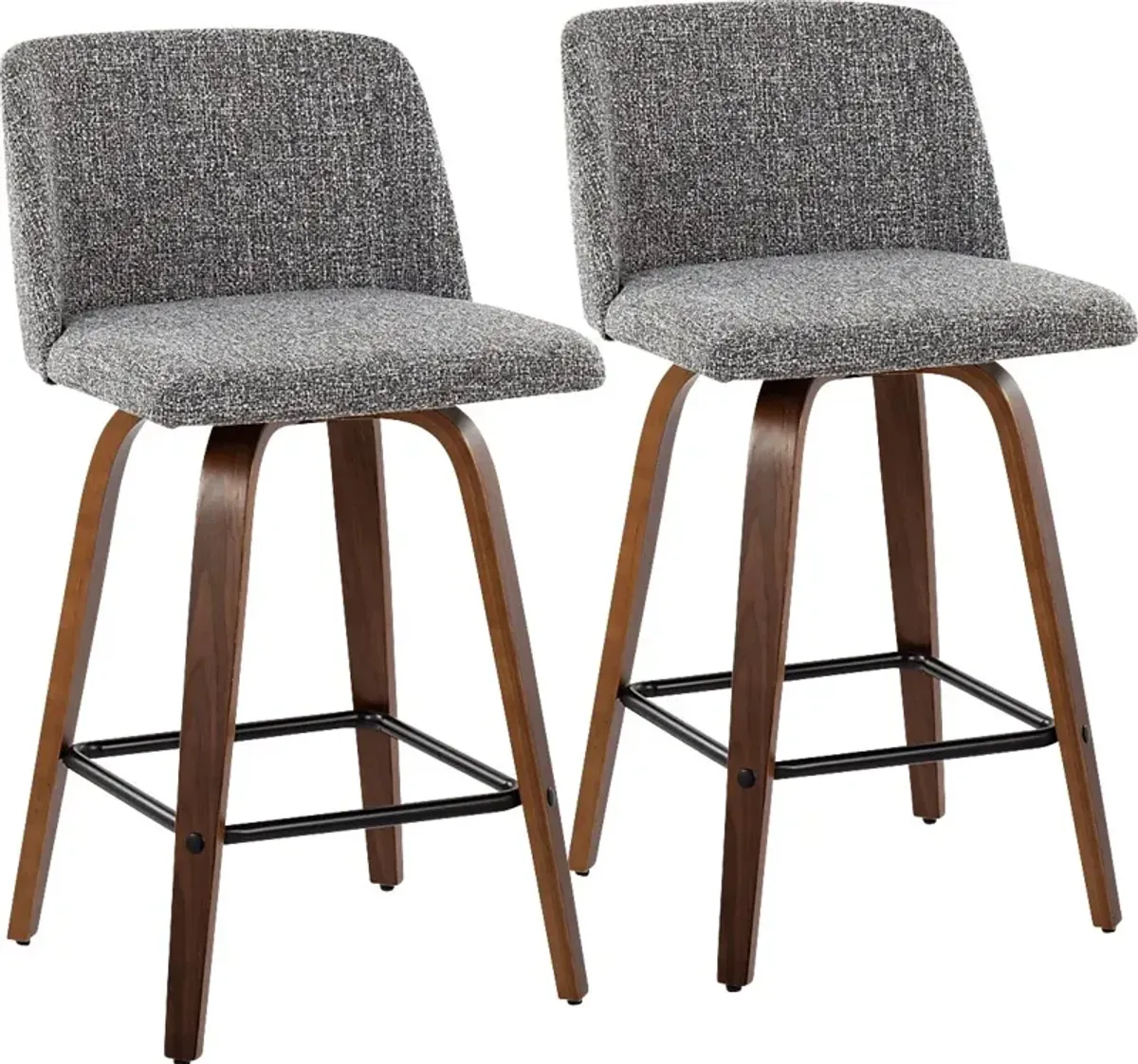 Clyo III Gray Counter Stool Set of 2