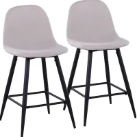 Jerdone Beige Counter Height Stool, Set of 2