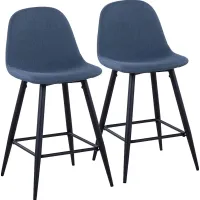 Jerdone Blue Counter Height Stool, Set of 2