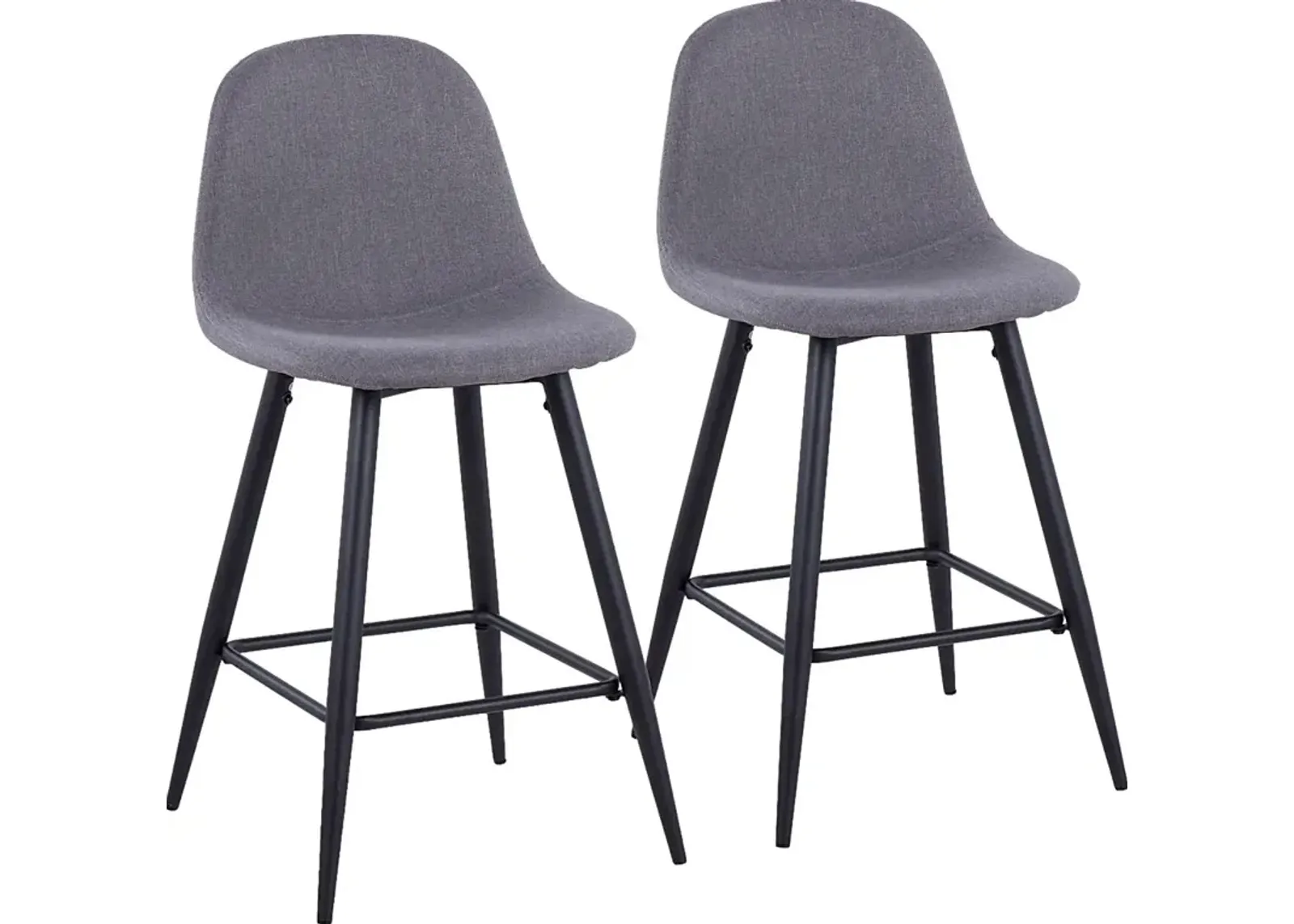 Jerdone Charcoal Counter Height Stool, Set of 2