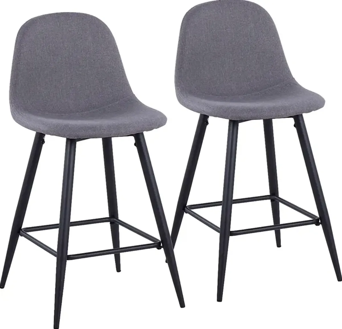 Jerdone Charcoal Counter Height Stool, Set of 2